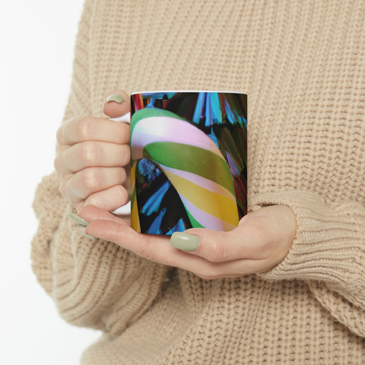 "Candy Cane Wonderland" - The Alien Ceramic Mug 11 oz