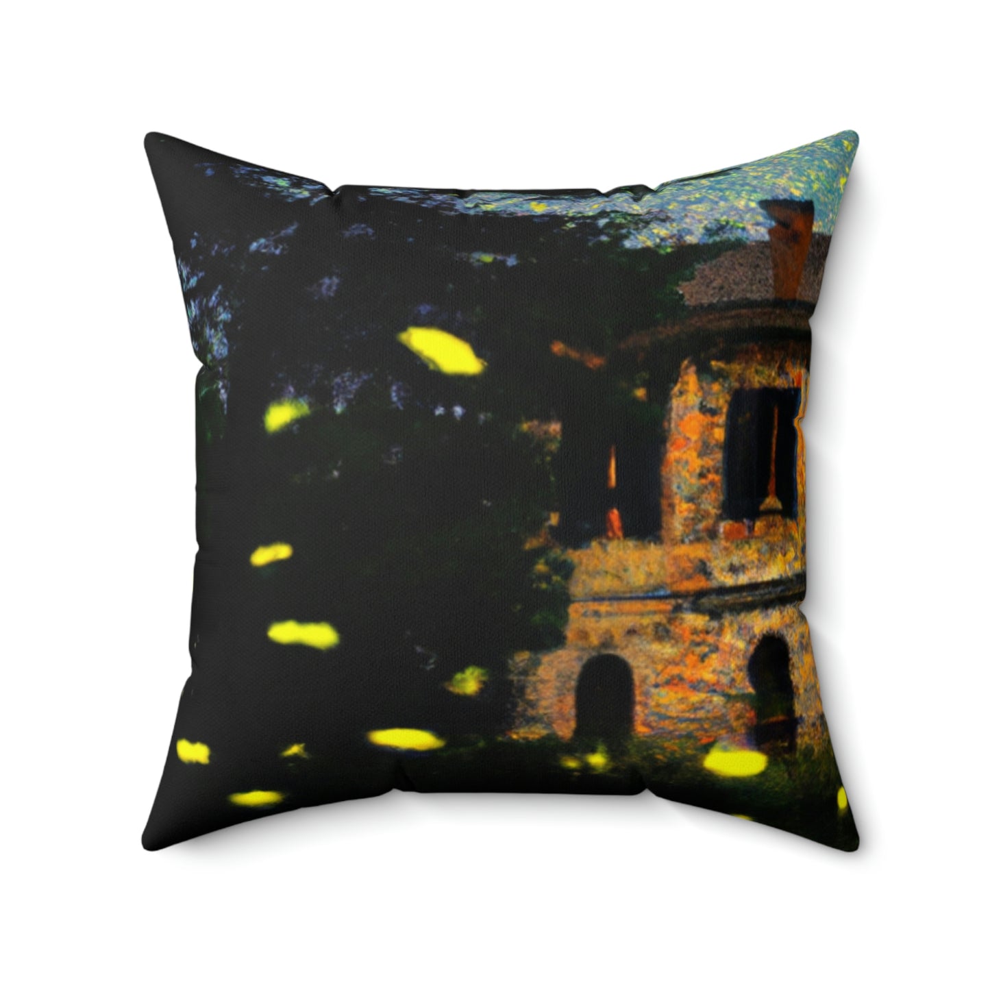 "A Shining Embrace of Fireflies" - The Alien Square Pillow