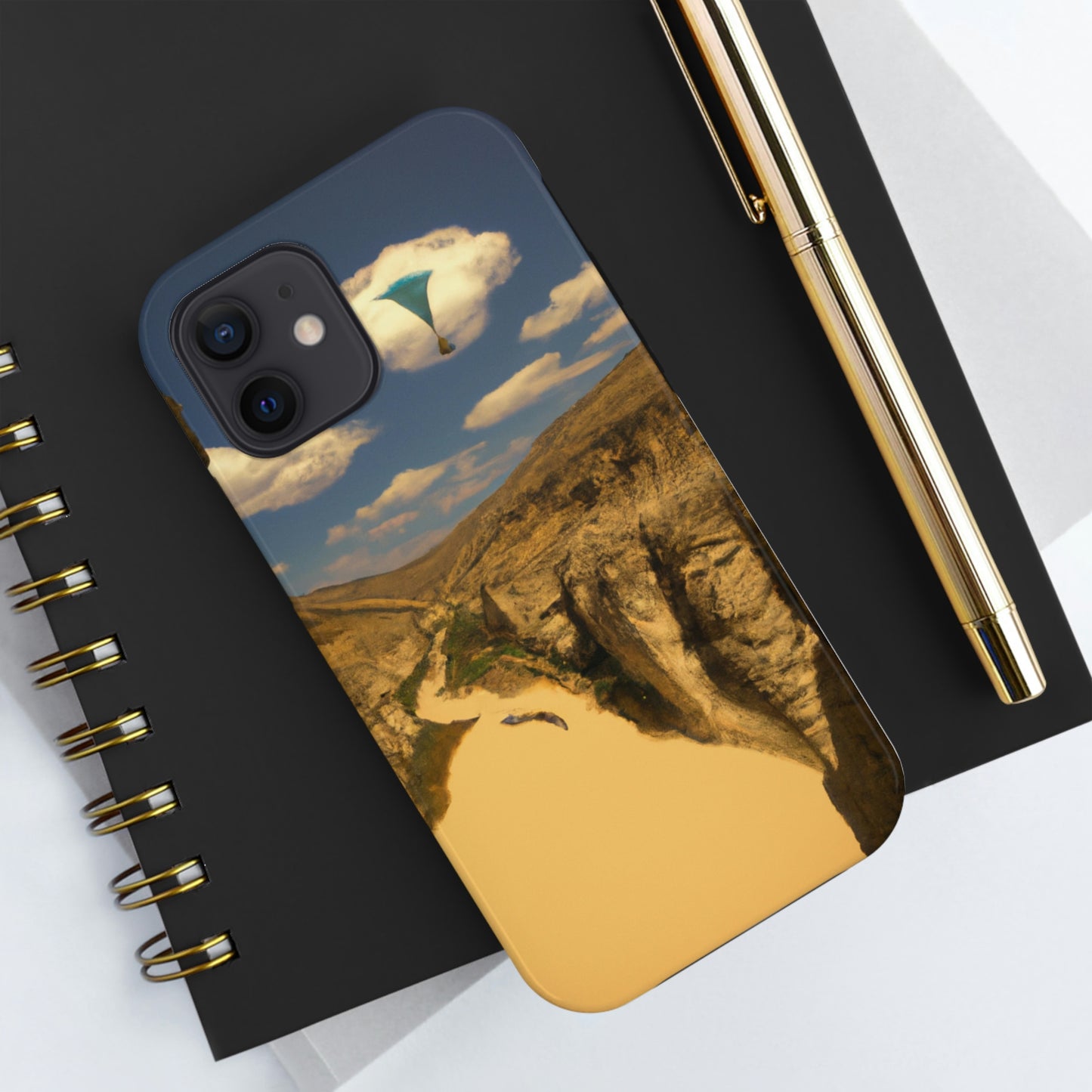 "Feline Flight Over the Grand Gulch" - Die Alien Tough Phone Cases