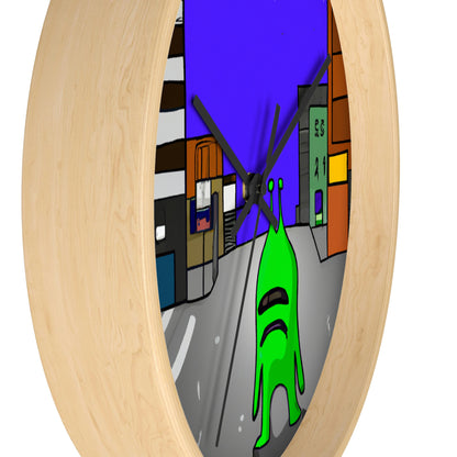 "Alien Misadventure in the City" - The Alien Wall Clock