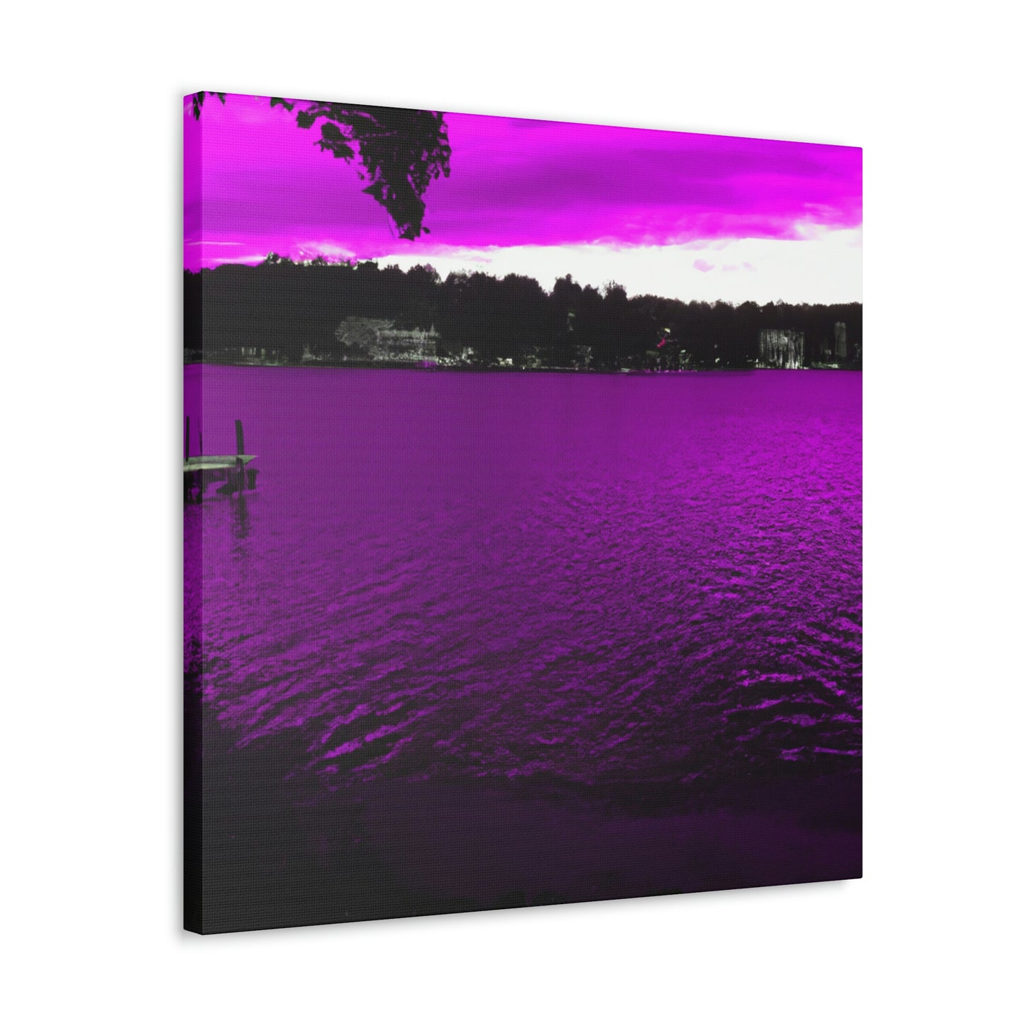 "The Neon Purple Lakefront" - The Alien Canva