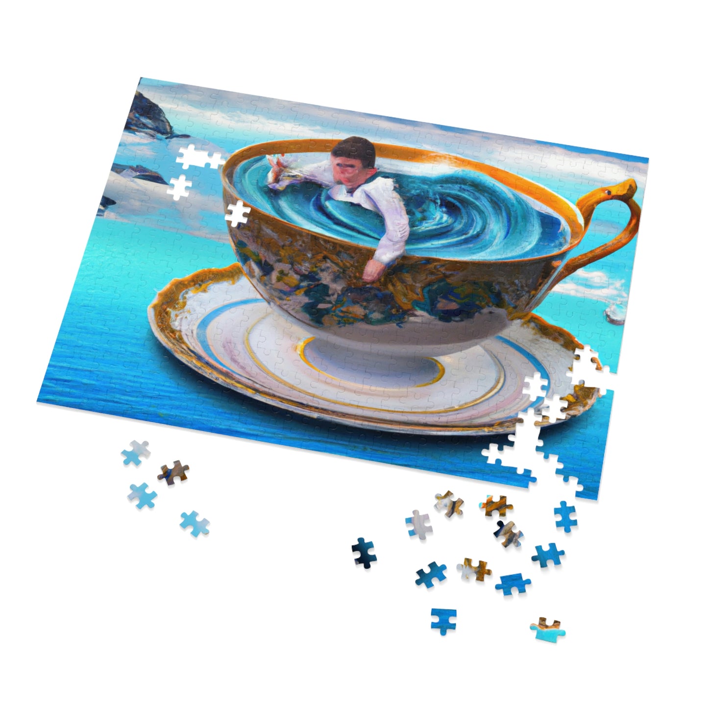 "Adrift in a China Cup: The Story of a Lost Child's Oceanic Adventure" - The Alien Jigsaw Puzzle