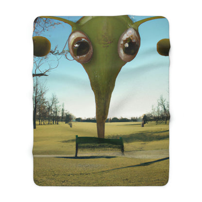 "Alien Parked Tales" - The Alien Sherpa Fleece Blanket