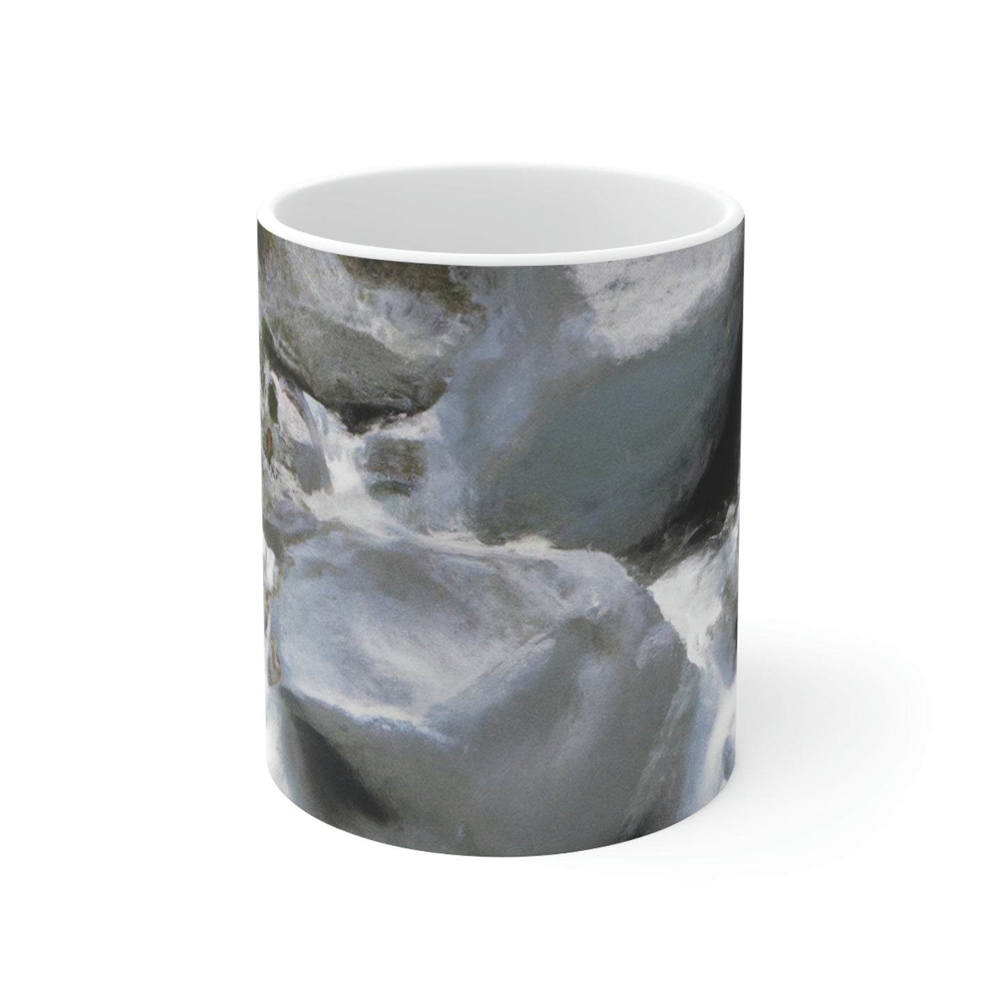 "Canyon Chaos: The Rockslide Race" - The Alien Ceramic Mug 11 oz