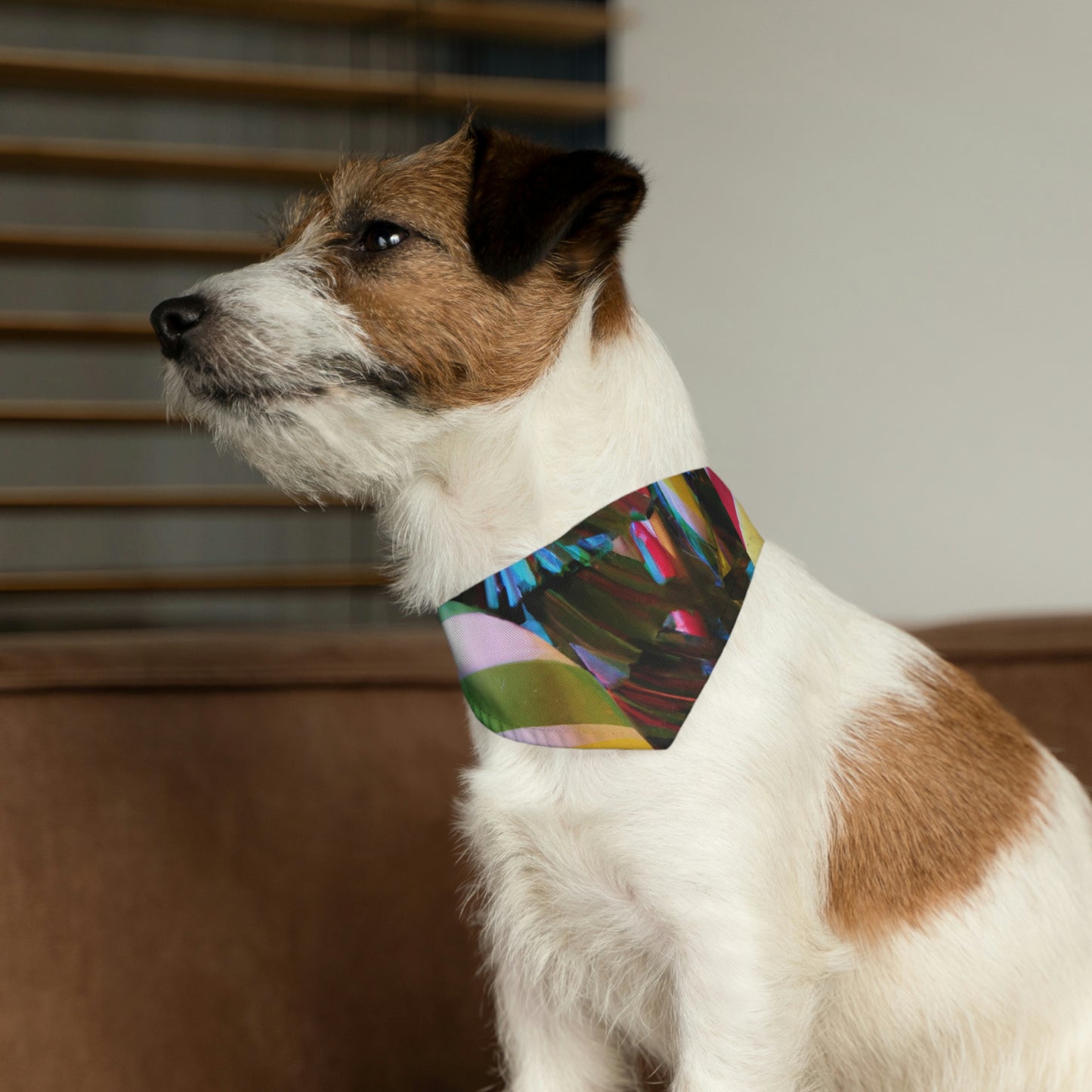 "Candy Cane Wonderland" - El collar de bandana para mascota alienígena