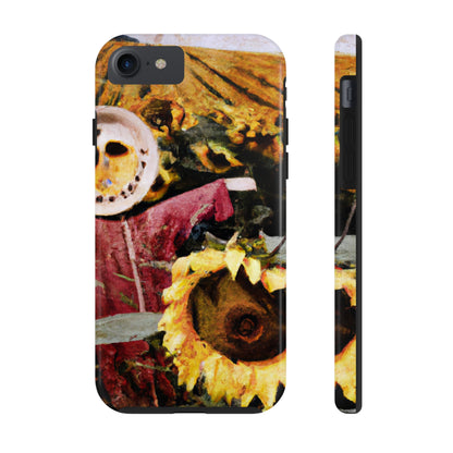 "Centinela solitaria del campo de girasoles" - Las fundas para teléfonos Alien Tough