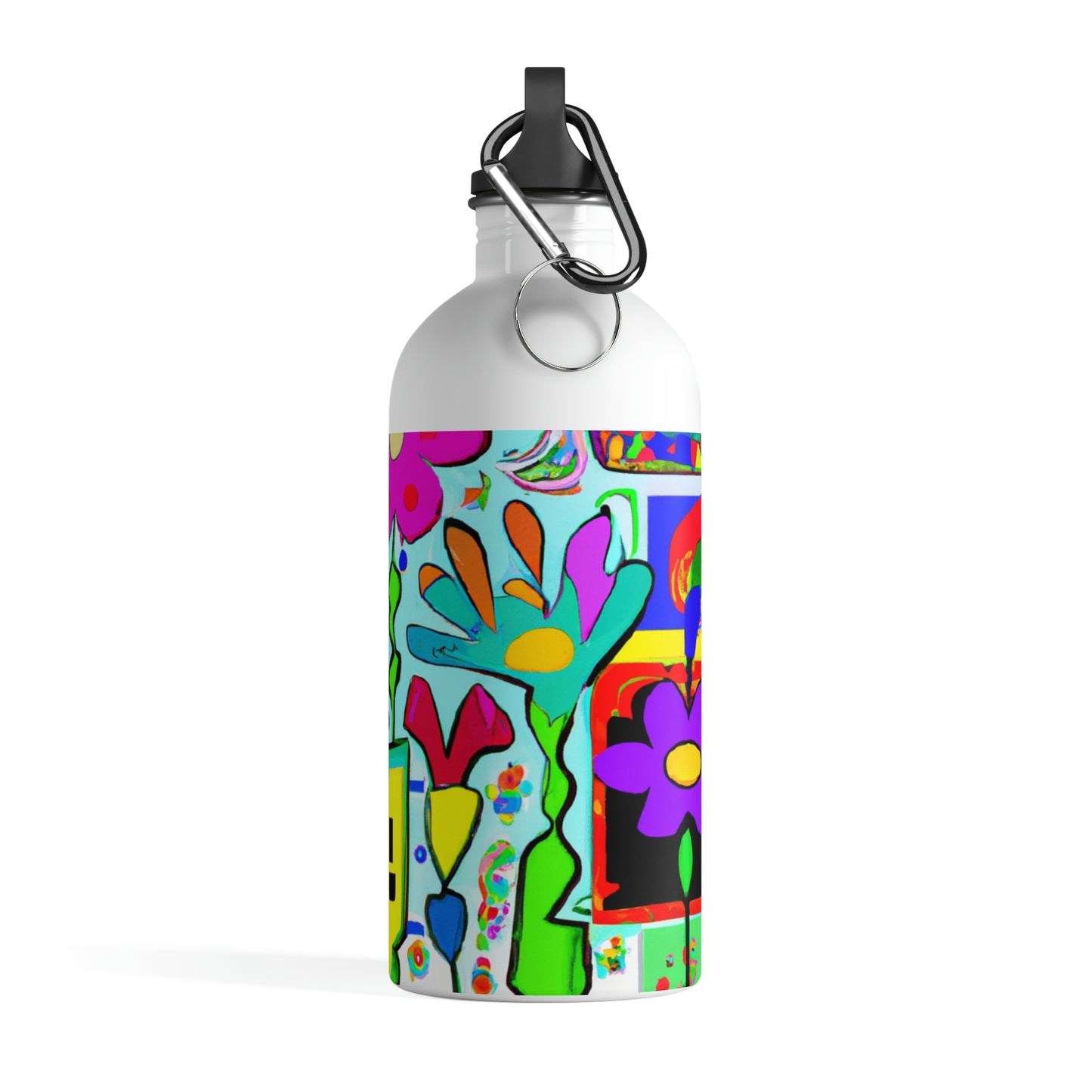 "A Mystical Garden of Rainbow Petals" - The Alien Stainless Steel Water Bottle