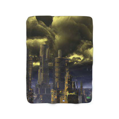 The Utopian Citadel in the Dystopian Tempest - The Alien Sherpa Fleece Blanket