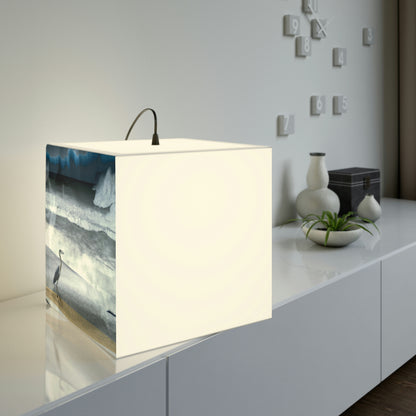 "A Sea of Turmoil: A Heron's Restlessness". - The Alien Light Cube Lamp