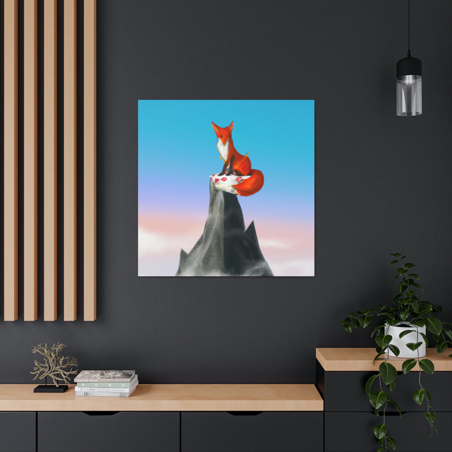 Der Fuchs, der auf dem Berg gipfelt - The Alien Canva