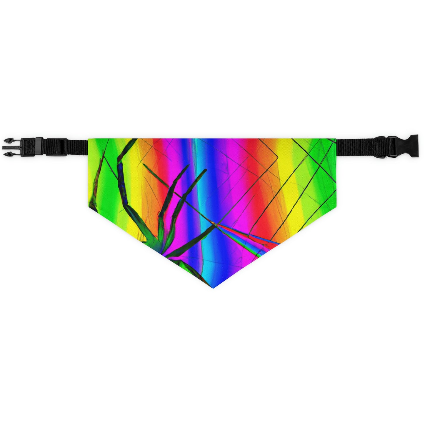 "A Spinnerette's Prismatic Web" - The Alien Pet Bandana Collar