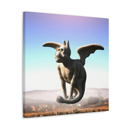 "Alone on the Hilltop: The Tale of a Solitary Gargoyle" - The Alien Canva