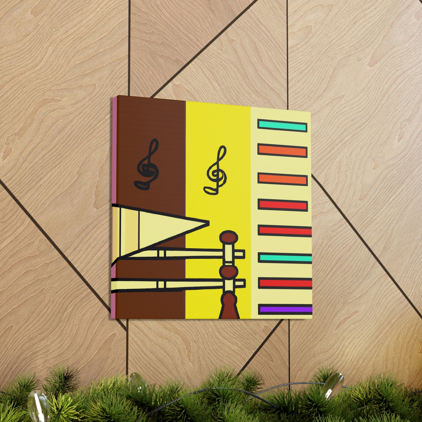 "Four Colors Tribute: Ancient Musical Artistry" - Canvas