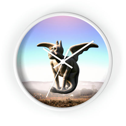 "Alone on the Hilltop: The Tale of a Solitary Gargoyle" - The Alien Wall Clock