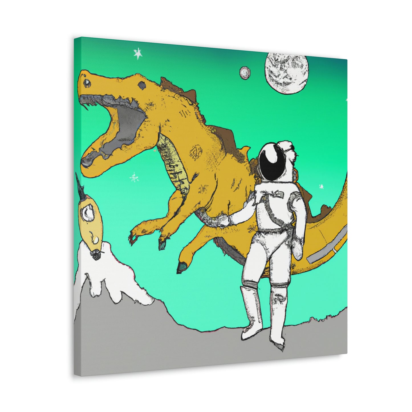 Dragons vs. Time Traveler - The Alien Canva