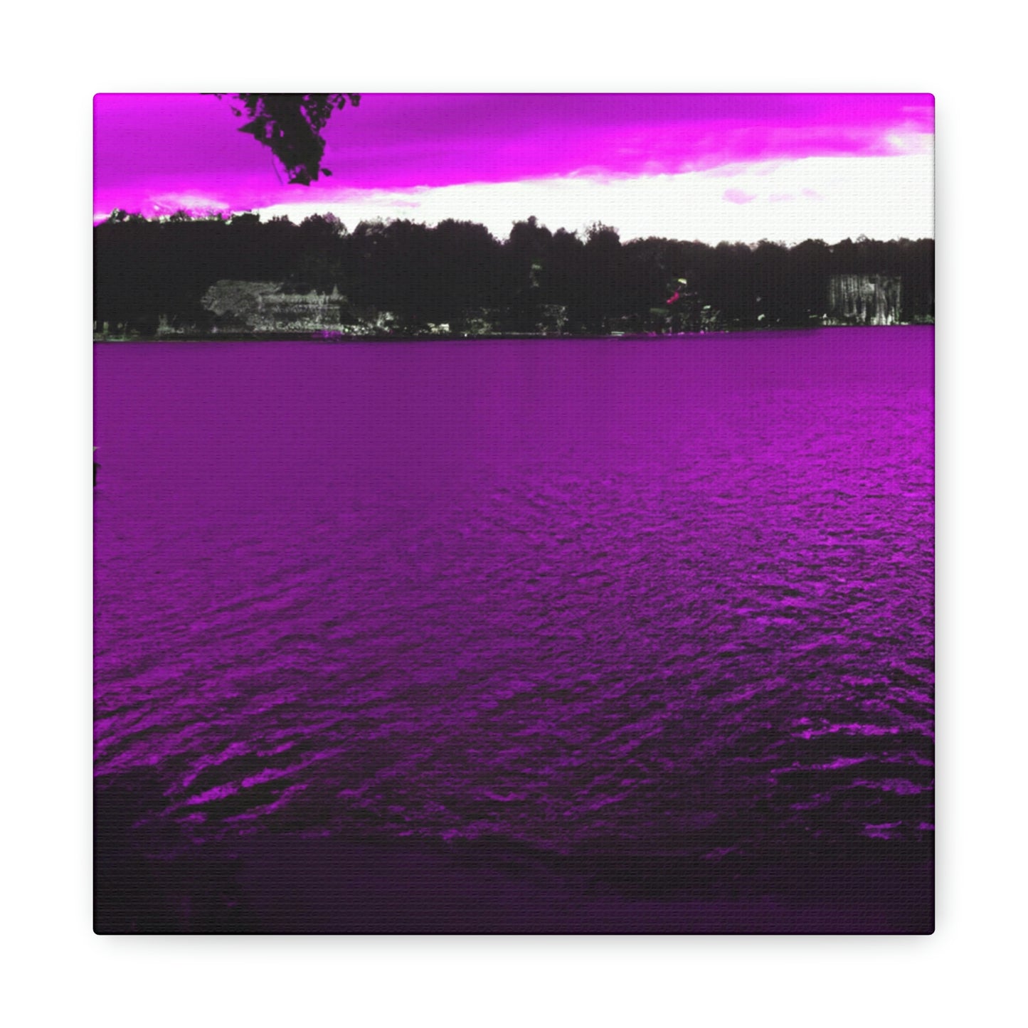 "The Neon Purple Lakefront" - The Alien Canva