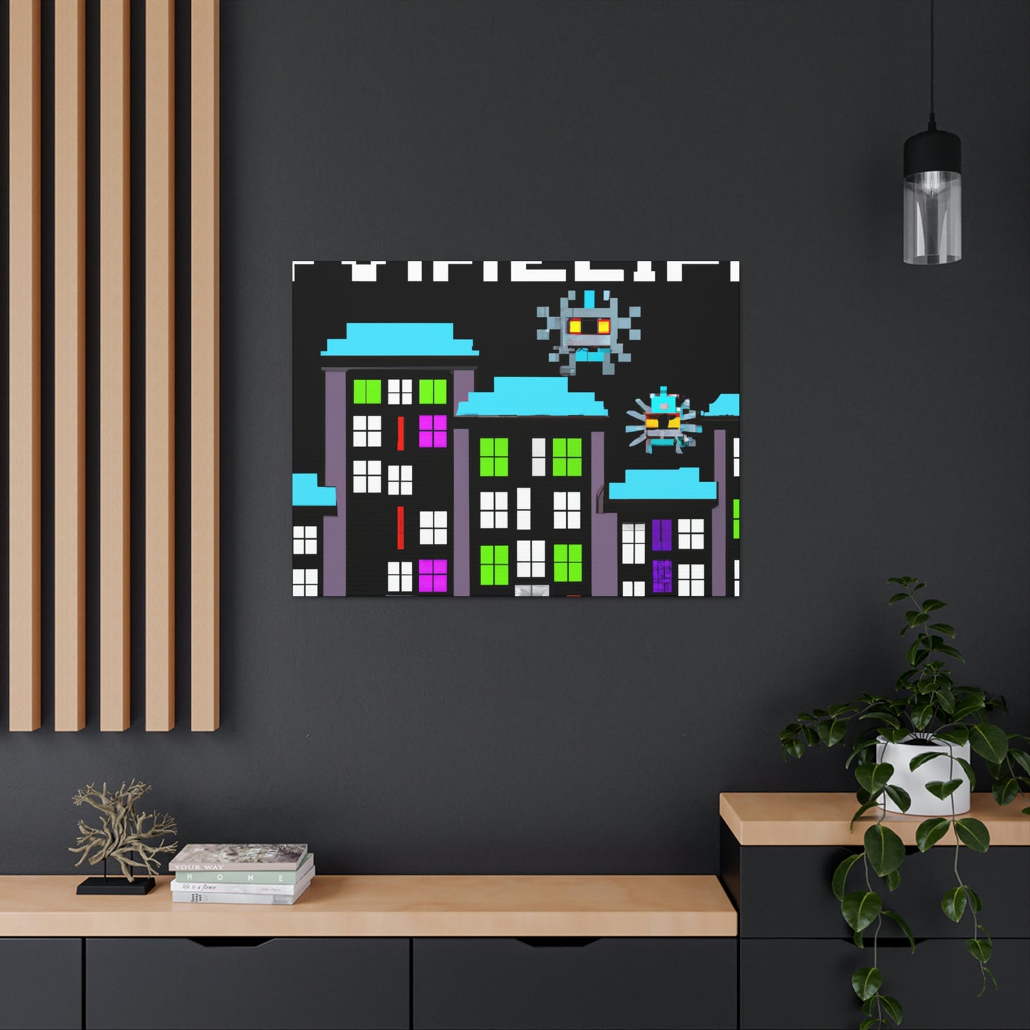 "City Defenders: Creative Space Invaders" - The Alien Canva