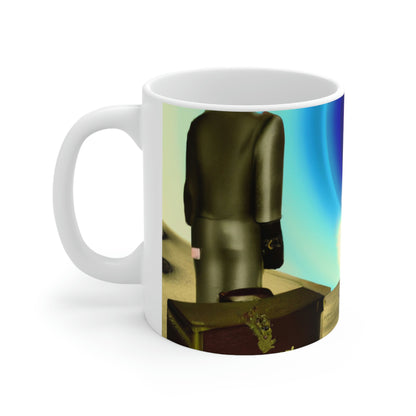 'A Strange New World: The Time Travellers' Journey' - The Alien Ceramic Mug 11 oz