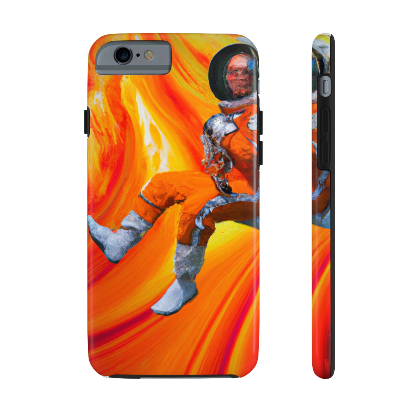 "Journeying in the Burning Orange Galaxy" - The Alien Tough Phone Cases