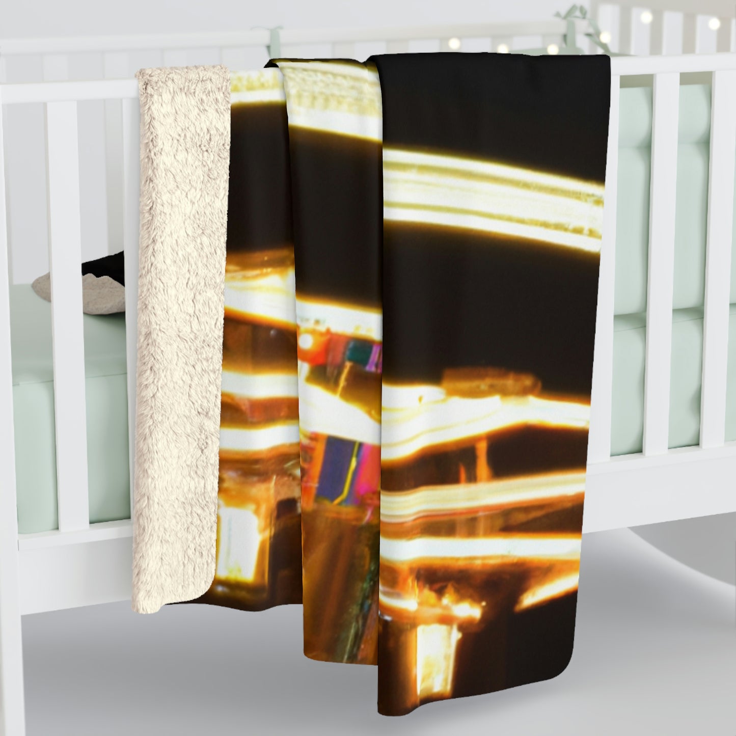 "Carousel Nights: A Glimmer of Starlight" - The Alien Sherpa Fleece Blanket