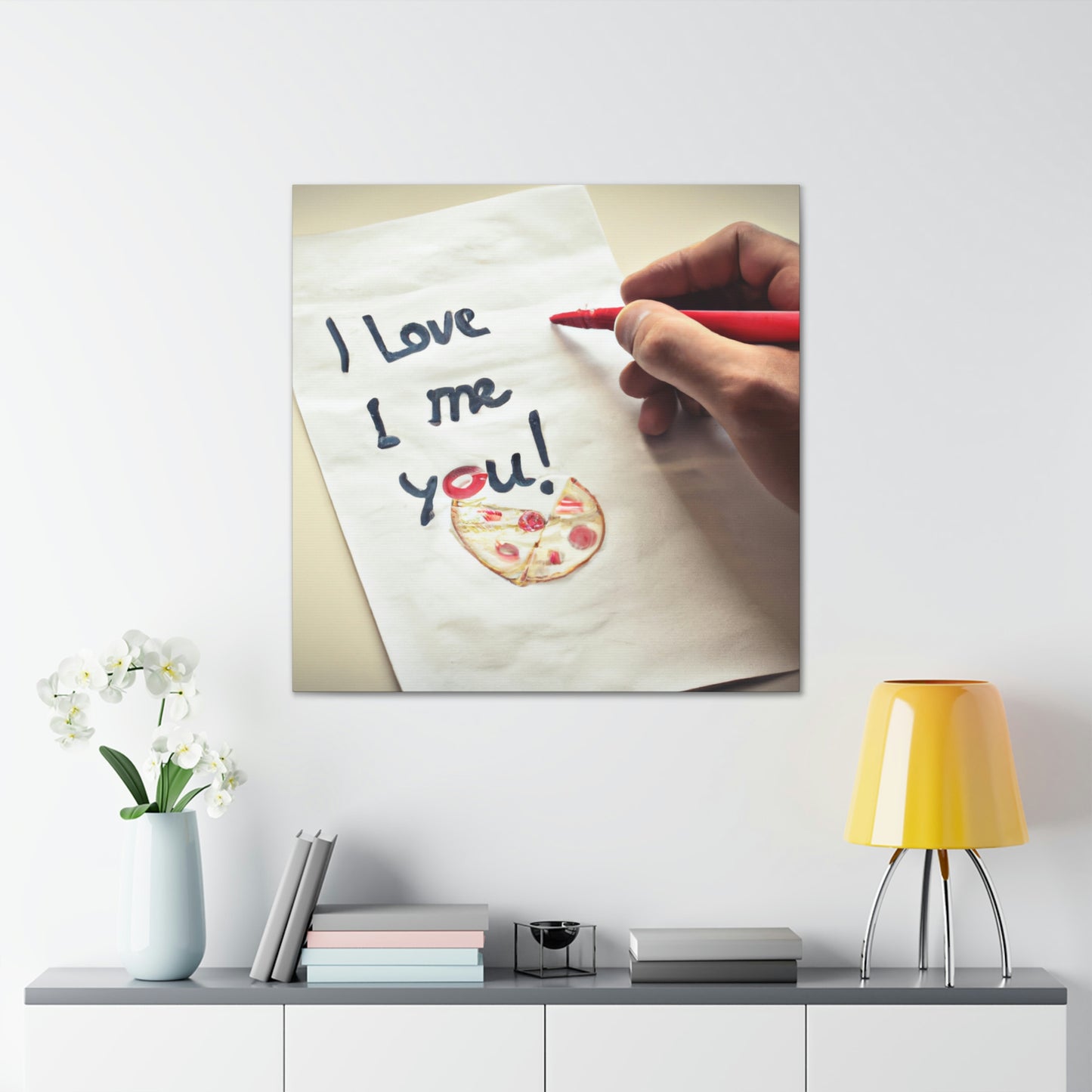 "Una carta de amor amante de la pizza" - The Alien Canva