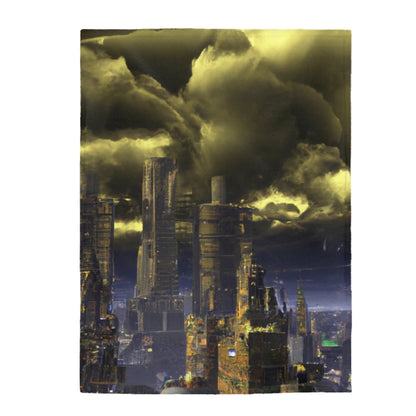 The Utopian Citadel in the Dystopian Tempest - The Alien Velveteen Plush Blanket