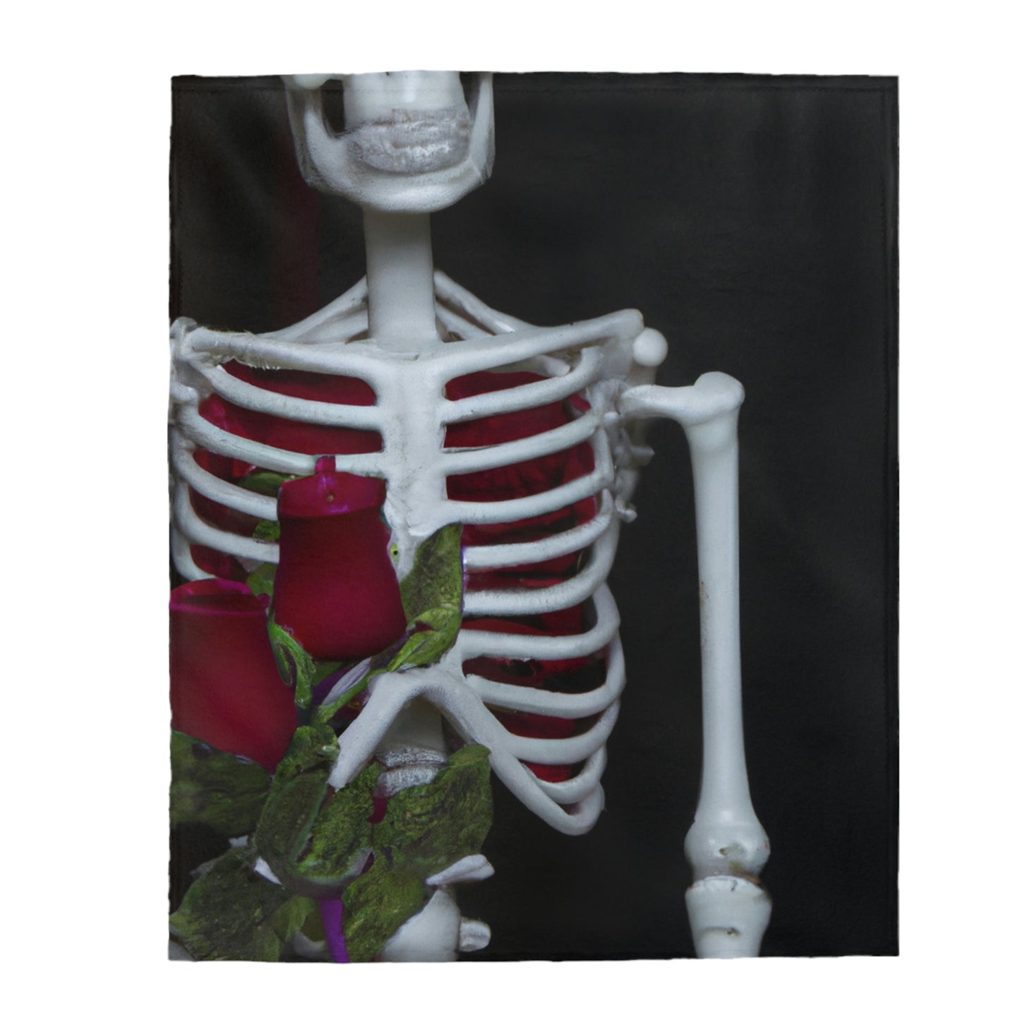 "The Skeletal Romantic" - The Alien Velveteen Plush Blanket #nft