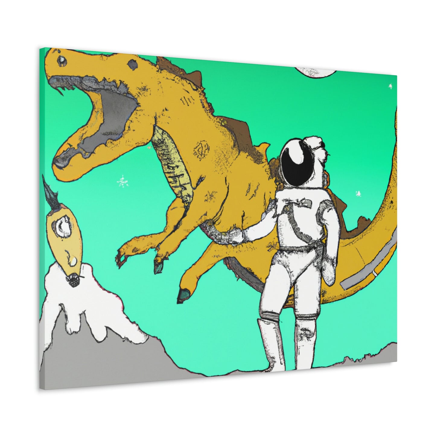 Dragons vs. Time Traveler - The Alien Canva