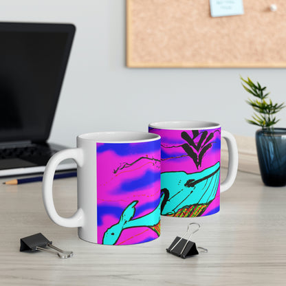 „Glow of the Neon Sea“ – The Alien Keramiktasse 11 oz