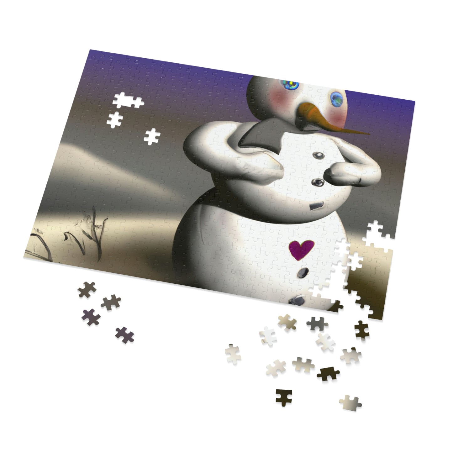 "Chilly But Hopeful: The Snowman's Quest For A Hug" - Das Alien-Puzzle