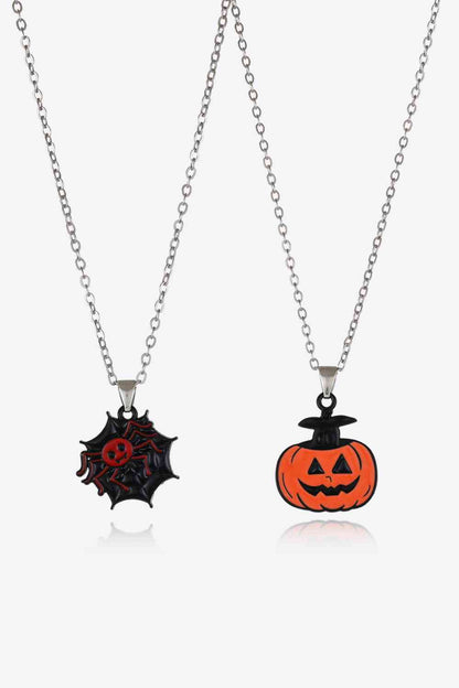 Conjunto de collar de dos piezas con tema de Halloween