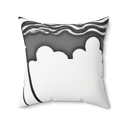 The Mystic Mist of the Mountain - The Alien Square Pillow