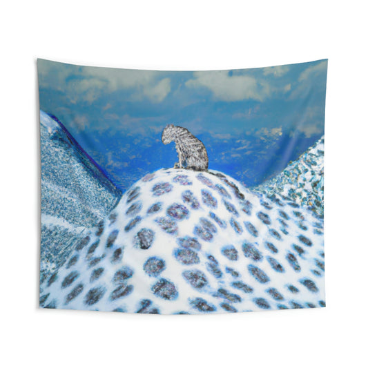 "La perca solitaria del leopardo de las nieves" - The Alien Wall Tapestries