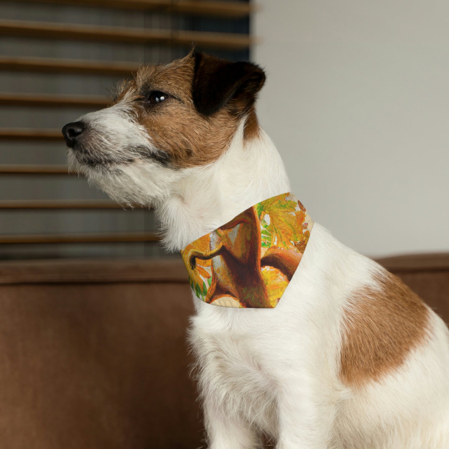 "Autumnal Adventure: A Fox's Mischief" - The Alien Pet Bandana Collar