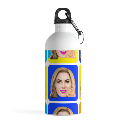 "Emoji-zing a Celebrity: A Pop Art Portrait" - La botella de agua de acero inoxidable Alien