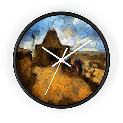 "Dusty Pilgrims at the Forgotten Shrine" - The Alien Wall Clock