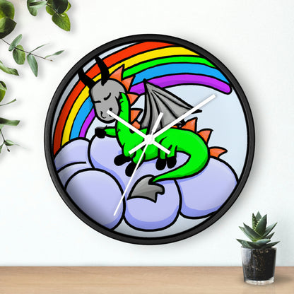 "A Dreamy Dragon's Nap" - The Alien Wall Clock