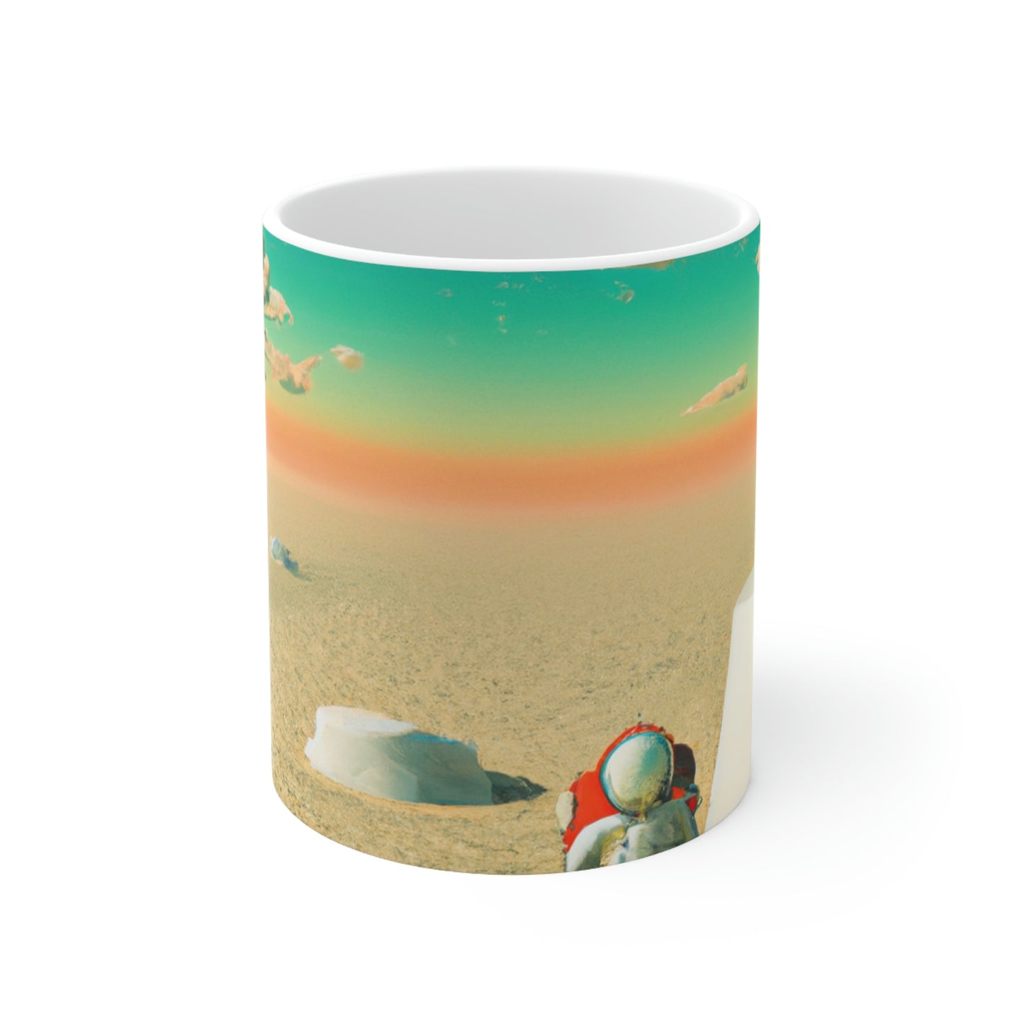 "A Strayed Astronaut: Alone on a Forlorn Planet" - Taza de cerámica The Alien 11 oz