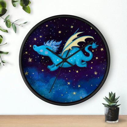 "A la deriva entre las estrellas: La historia de un bebé dragón" - El reloj de pared alienígena