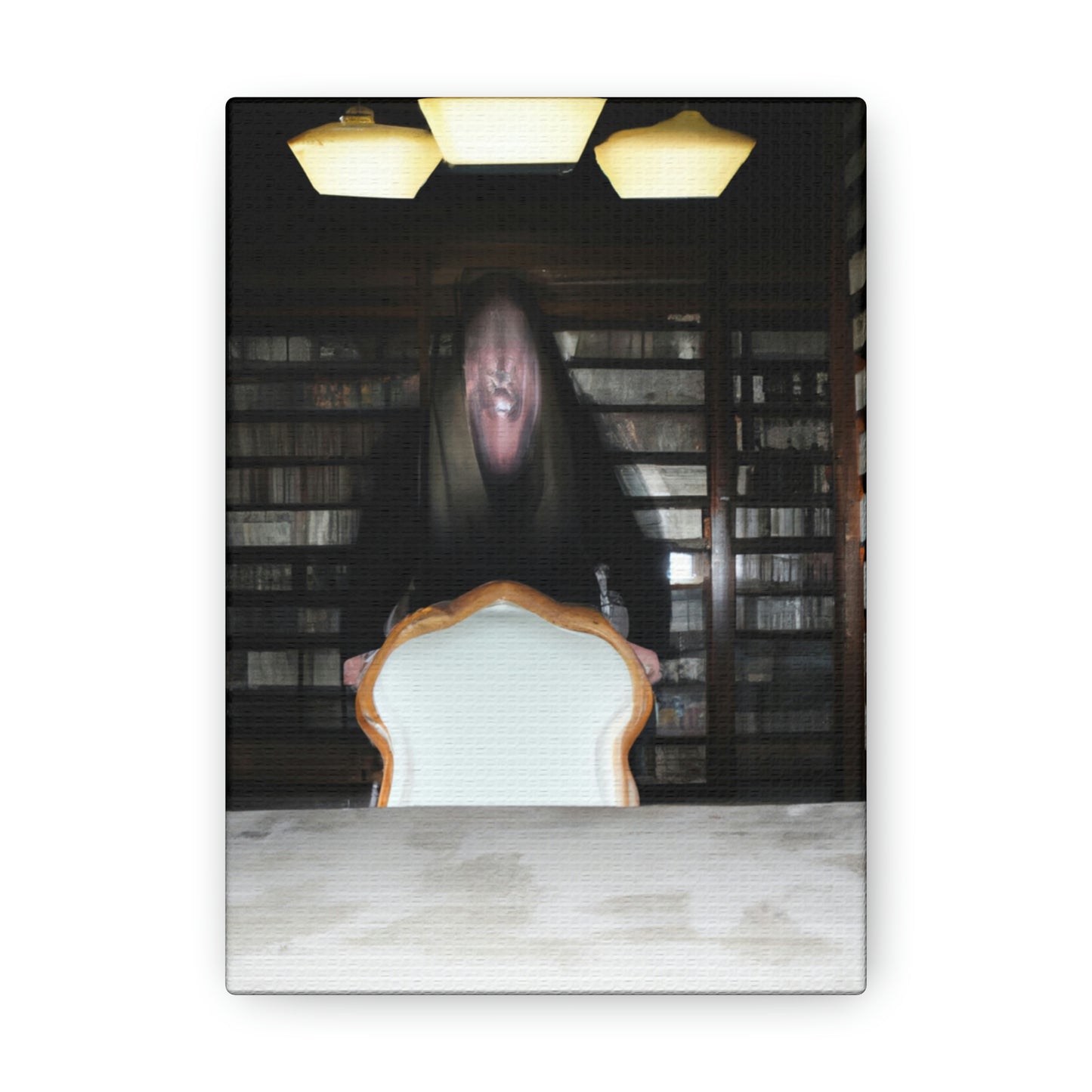 "The Eerie Echoes of the Library" - The Alien Canva