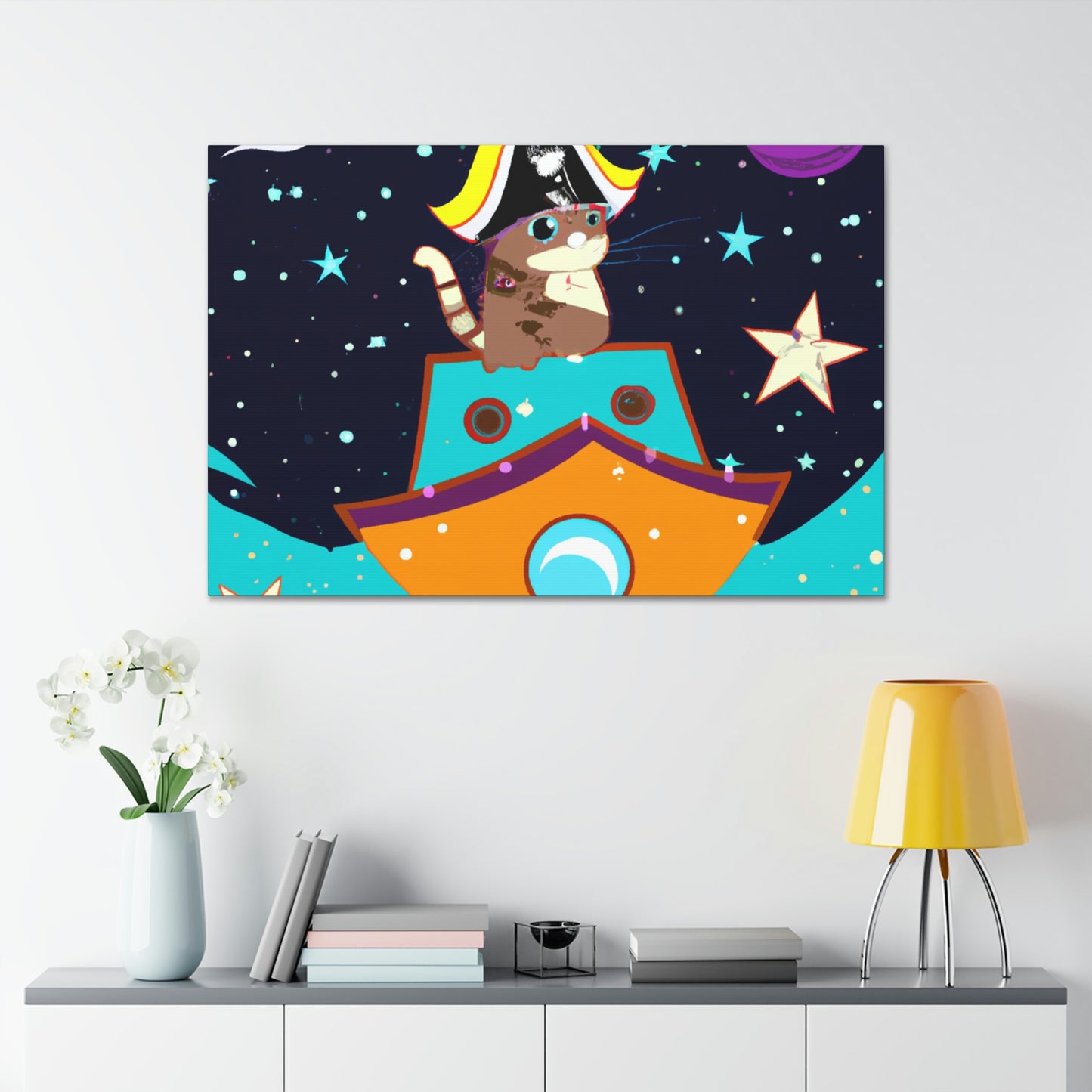 The Intergalactic Feline Pirate - The Alien Canva