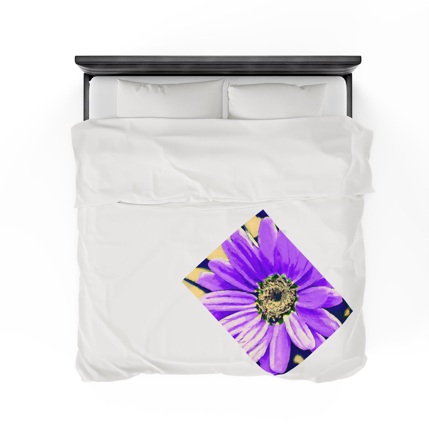 Purple Petals Popping: Create an Eye-Catching Daisy-Rose Fusion - The Alien Velveteen Plush Blanket