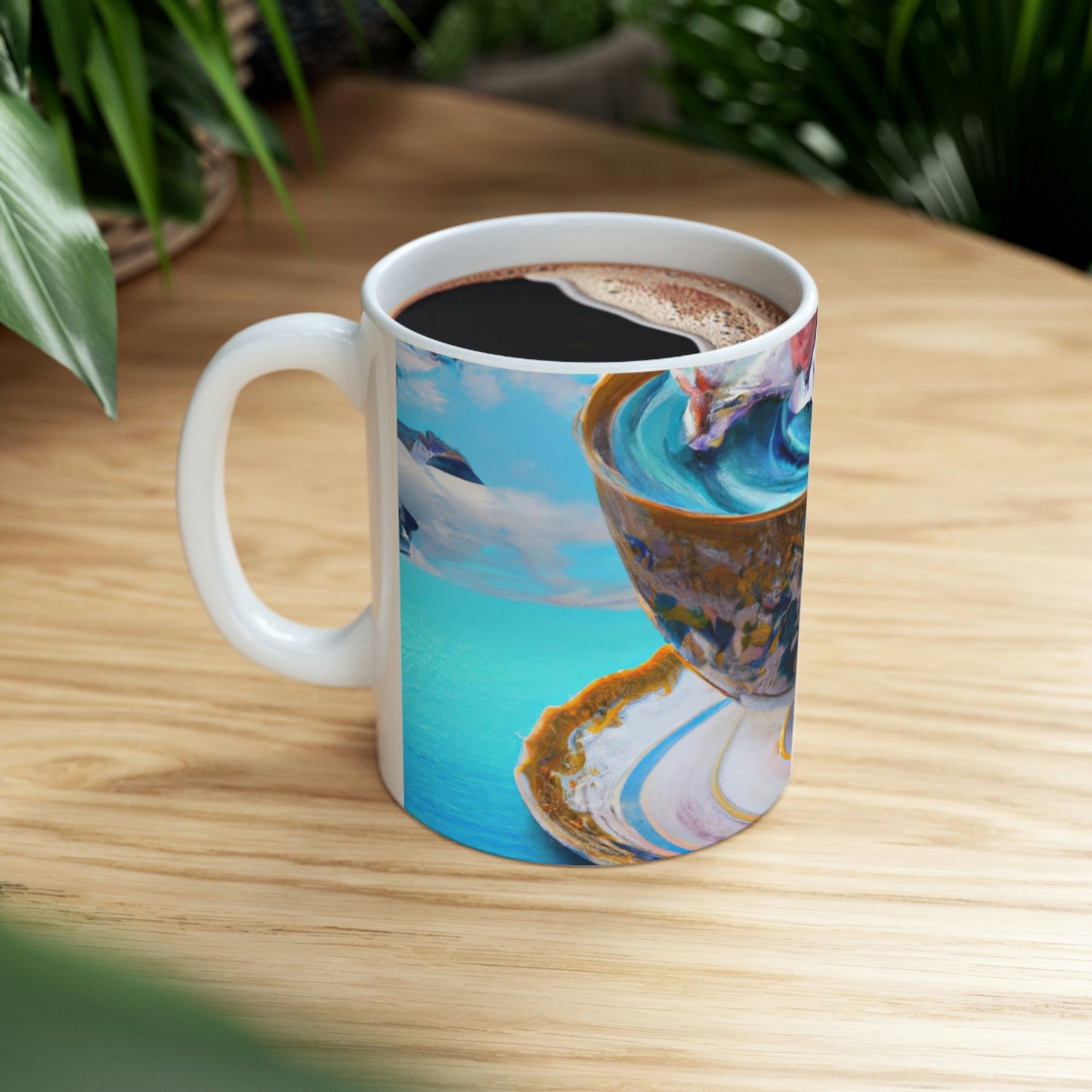 "Adrift in a China Cup: The Story of a Lost Child's Oceanic Adventure" - The Alien Ceramic Mug 11 oz