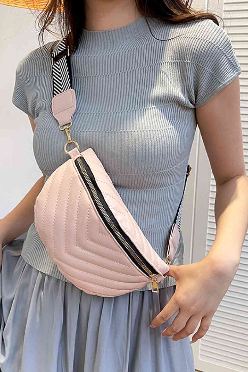 Bolso bandolera de cuero PU