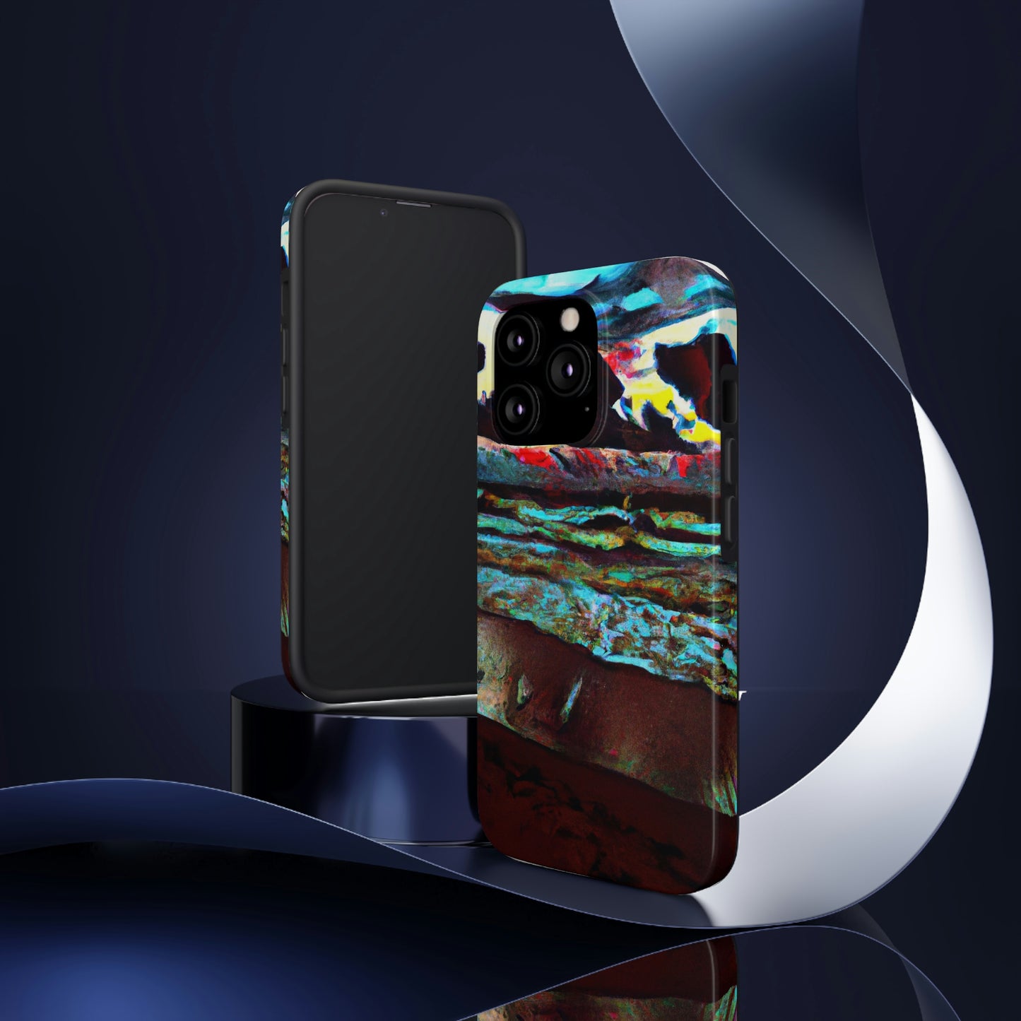 "Dusk at Sea: A Tempestuous Gathering" - The Alien Tough Phone Cases