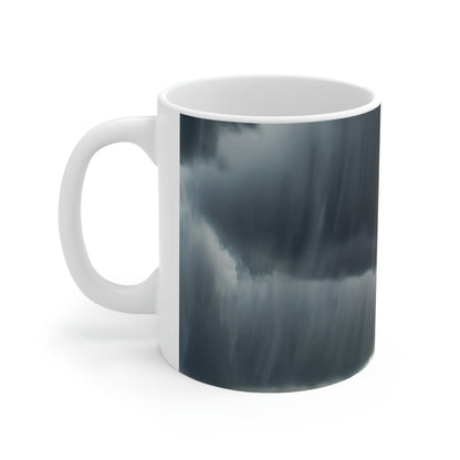 "Aight Against the Storm: La historia de una flor solitaria" - The Alien Taza de cerámica 11 oz