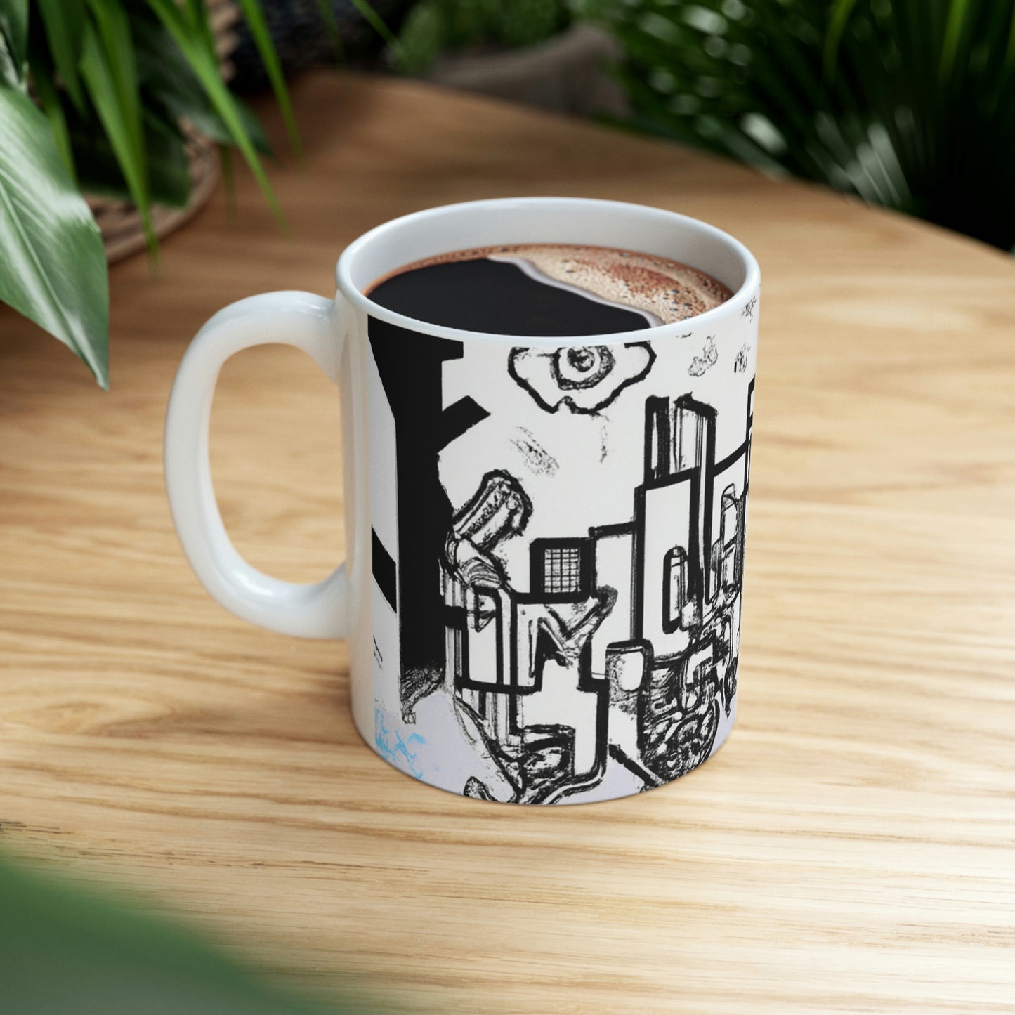 "Ghostly Haze: The Forgotten City". - The Alien Ceramic Mug 11 oz