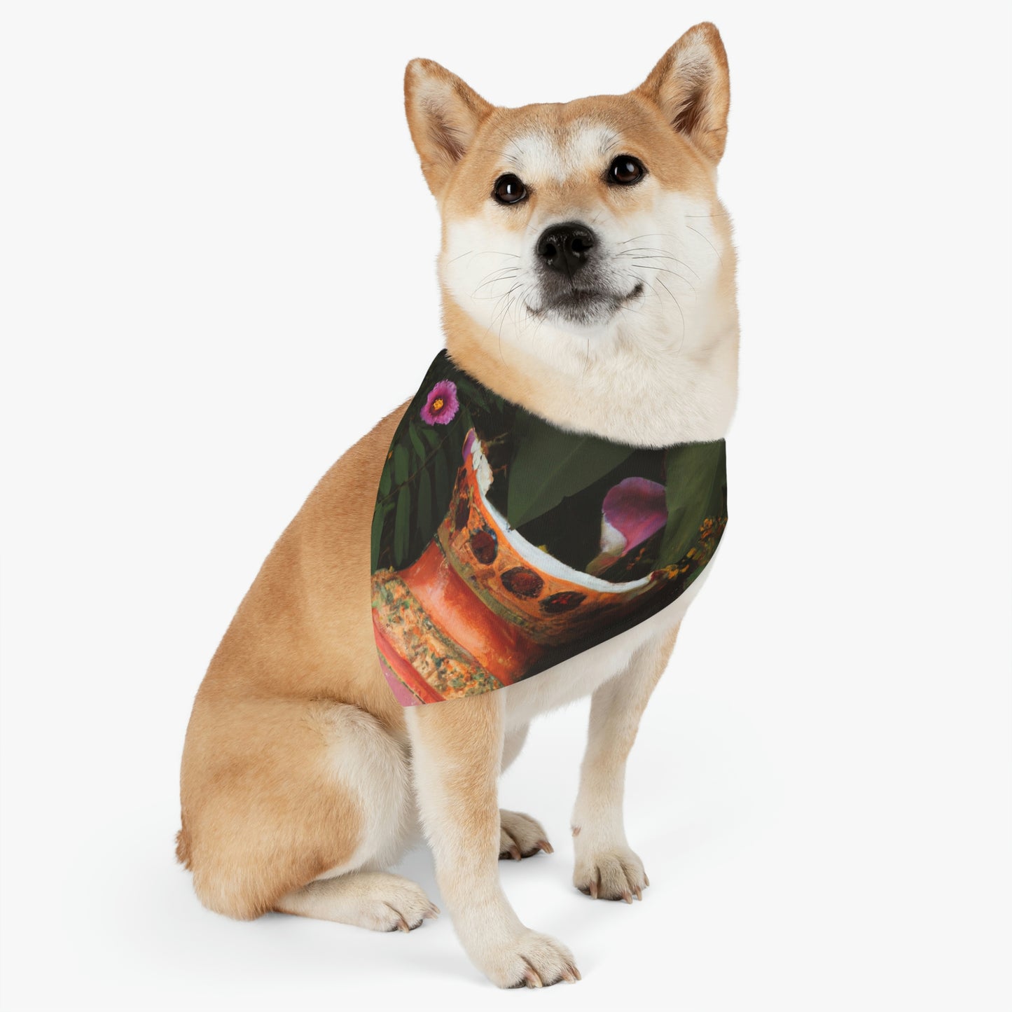 "Un jardín en ruinas" - El collar de bandana para mascota alienígena