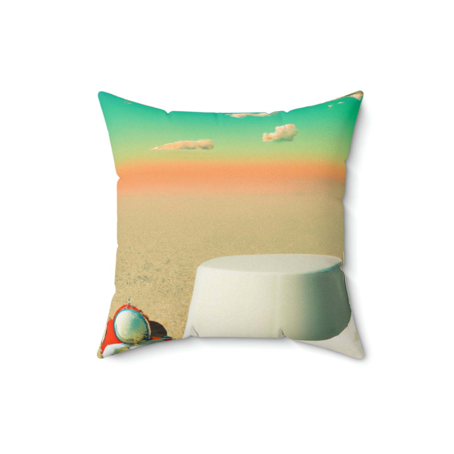 "A Strayed Astronaut: Alone on a Forlorn Planet" - The Alien Square Pillow