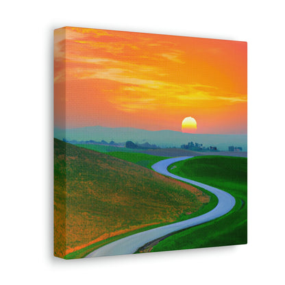 Vibrant Sunrise Painter - Canvas